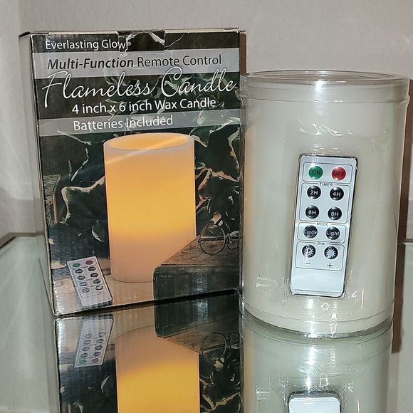 Gerson Other - Flameless Everlasting Glow 4"×6" Wax Candle w/remote control